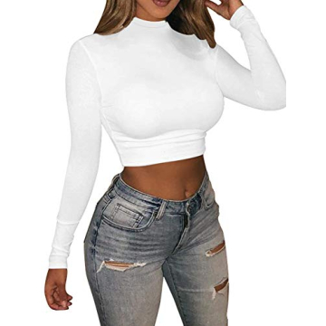 Stylish LAGSHIAN Long Sleeve Crop Top for Women