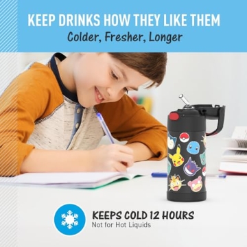 THERMOS Pokémon Water Bottle - 12 oz Fun and Insulated