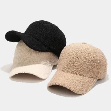 Avilego Women's Winter Baseball Cap Lamb Wool Warm