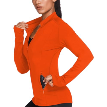 PINSPARK Women's Track Jacket Athletic Workout Running Jacket Full Zip Up Sportswear Lightweight Top...