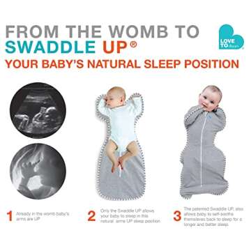Love to Dream Swaddle UP, Baby Sleep Sack, Hip Dysplasia, Specially Designed Swaddle Up with a Wider fit at The Bottom so That it can be Worn Over a Hip dysplasia Harness or Brace, Dreamer, Medium