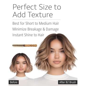 Ibiza Boar Bristle Round Brush B2 35mm for All Hair Types