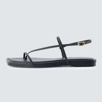 CUSHIONAIRE Women's Glory Strappy Flat Sandal - Stylish Comfort with Memory Foam