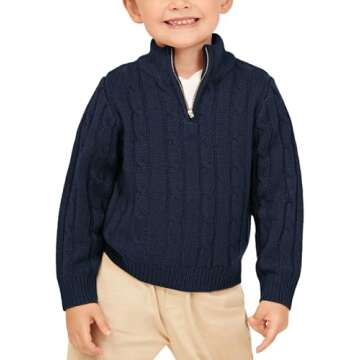 Zhaovi Toddler Boys Girls Sweater - Warm Winter Outfit