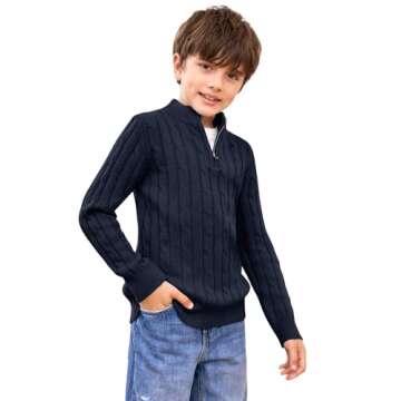Zhaovi Toddler Boys Girls Sweater - Warm Winter Outfit