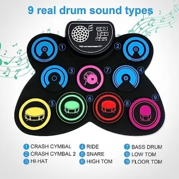 9-Pad Electronic Drum Set with Speaker & Accessories