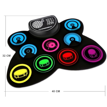 9-Pad Electronic Drum Set with Speaker & Accessories