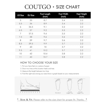 Coutgo Women's Platform Sandals Comfortable Stylish Summer