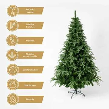 6ft Premium Artificial Christmas Tree with Easy Assembly