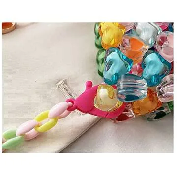 Colorful Rainbow Beaded Crossbody Bag for Kids and Adults