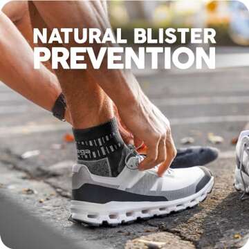 Balega Blister Resist Performance Crew Athletic Running Socks for Men and Women (1 Pair), Black, Sma...