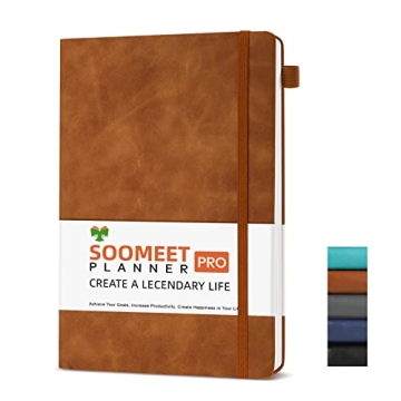 Soomeet Leather Hardcover A5 Journal - 200 Pages, Classic Design