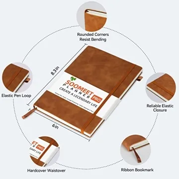 Soomeet A5 Leather Journal - 200 Pages for Writing