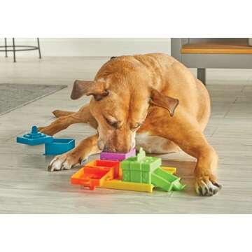 Brightkins Surprise Party Treat Puzzle - Interactive Treat Puzzle for Dogs, Toys for Dog Stimulation, Dog Puzzle Feeder, Dog Birthday Toy for All Breeds Small