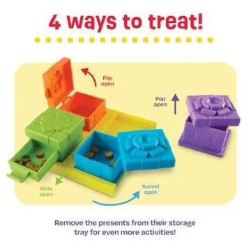 Brightkins Surprise Party Treat Puzzle - Interactive Treat Puzzle for Dogs, Toys for Dog Stimulation, Dog Puzzle Feeder, Dog Birthday Toy for All Breeds Small