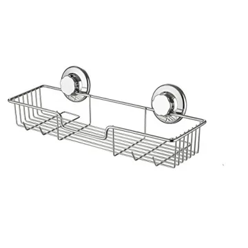 SANNO Suction Cup Shower Caddy Storage Combo Organizer, No Damage Bath Shelf Suction Cup Shower Bask...