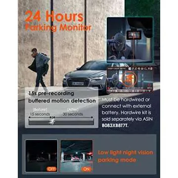 Vantrue E2 Dash Cam Front and Rear with Voice Control, 2.7K + 2.7K Dual Dash Camera for Cars, WiFi, GPS, Night Vision 2.0, Buffered Parking Mode, G-Sensor, 2.45" IPS, 160°, WDR, Support 512GB