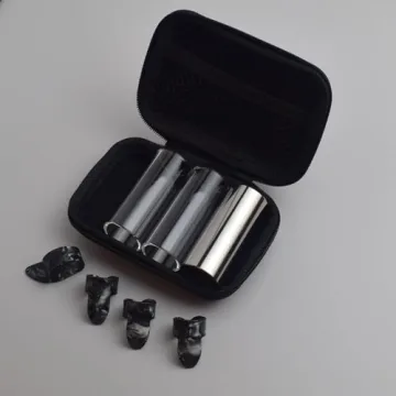 Liyacial Guitar Slide Set with Picks & Storage Box