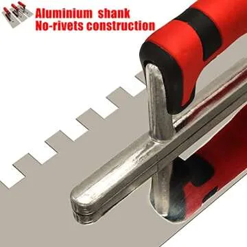 Tile Tools Stainless Steel Square Notched Trowel Set 3 PC (Notch Size: 5/32" & 5/16" & 1/2") Masonry Hand Kit for Wall Floor Tiling Installation