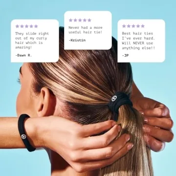 Gimme Beauty - Any Fit No Damage Hair Ties - Blondie - Seamless Microfiber Hair Elastic - Hair Accessories With All Day Hold - No Snagging, Dents, or Breakage Hair Tie Pack (9 Count)