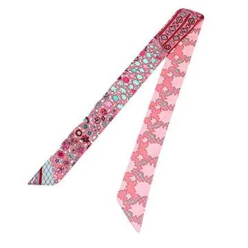IMLECK Floral Print Silk Scarf - Stylish Accessory for Women