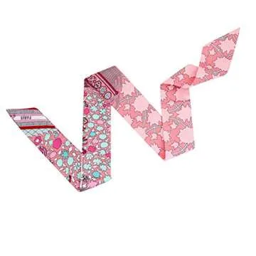 IMLECK Floral Print Silk Scarf - Stylish Accessory for Women