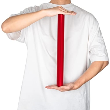 RUSPEPA Red Solid Color Wrapping Paper Roll - 17x32.8 ft