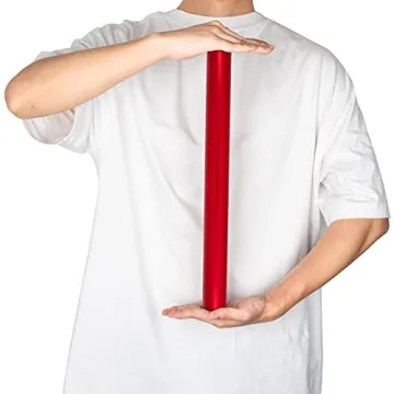 RUSPEPA Red Solid Color Wrapping Paper Roll - 17x32.8 ft