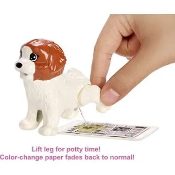 Barbie Doggy Daycare Playset with Blonde Fashion Doll, 4 Pet Dogs & Accessories, Color Change & Potty Feature