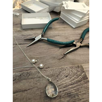 Popular Glass Dandelion Christmas Wish Pendant Necklace with Crystal Pearl Charm on 18 Inch Sterling Silver Chain, Beautifully Elegant Gift, by Aimee Tresor Jewelry