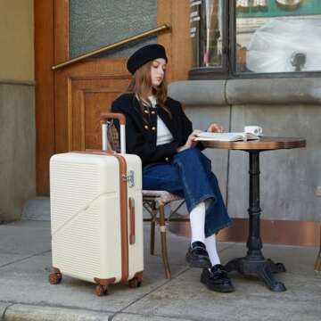 Cosbarn 3 Piece Carry On Luggage Set - Lightweight, Airline Approved