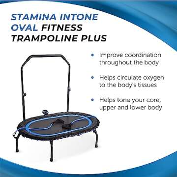 Stamina Fitness Trampoline - Exercise Trampoline with Smart Workout App - Indoor Trampoline Fitness ...