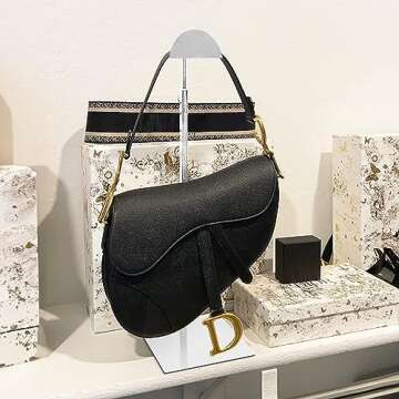 Royxen 3 Pack Handbag Rack Stainless Steel with Adjustable Height, Purse Display Stand (Silver)