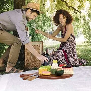 Stylish Round Wood Cheese Board for Elegant Serving