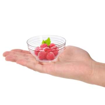 Kingrol 100 Mini Dessert Bowls with Spoons, 3 oz. Disposable Dessert Cup for Mousse, Puddings, Appetizers, Condiments, Snacks