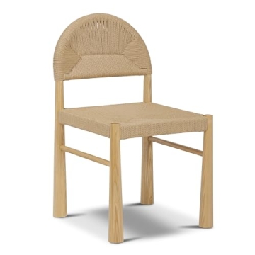 POLY & BARK Calgary Dining Chair in Light Oak - Stylish Comfort