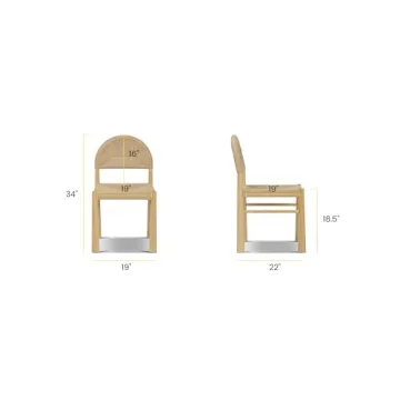 POLY & BARK Calgary Dining Chair in Light Oak - Stylish Comfort