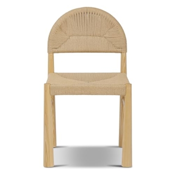 POLY & BARK Calgary Dining Chair in Light Oak - Stylish Comfort