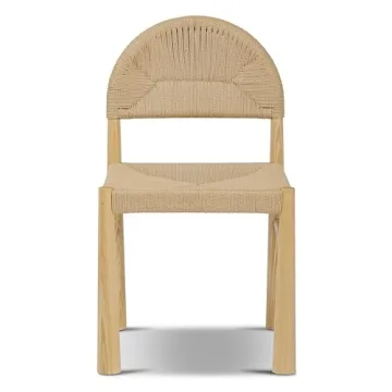 POLY & BARK Calgary Dining Chair in Light Oak - Stylish Comfort