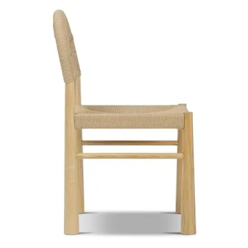 POLY & BARK Calgary Dining Chair in Light Oak - Stylish Comfort