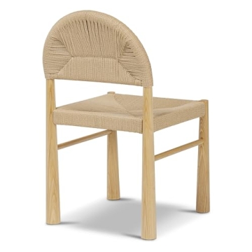 POLY & BARK Calgary Dining Chair in Light Oak - Stylish Comfort