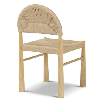 POLY & BARK Calgary Dining Chair in Light Oak - Stylish Comfort