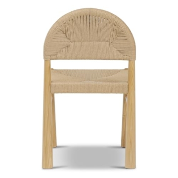 POLY & BARK Calgary Dining Chair in Light Oak - Stylish Comfort