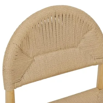 POLY & BARK Calgary Dining Chair in Light Oak - Stylish Comfort