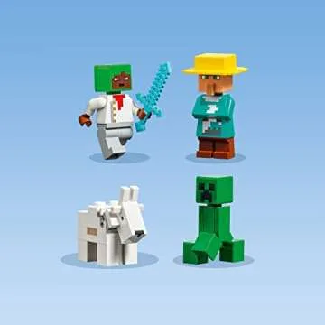 LEGO Minecraft The Bakery Building Kit 21184 Game-Inspired Minecraft Toy Set for Kids Girls Boys Age 8+ Featuring 3 Minecraft Figures and Goat, with Village and Treasure Chest Accessories, Gift Idea