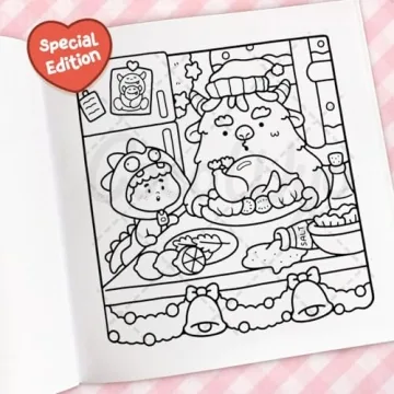 Cozy Christmas Coloring Book for Adults and Kids