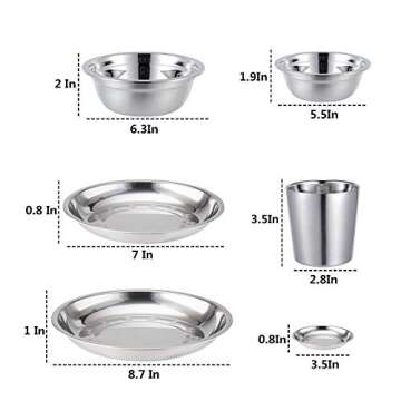 Durable Stainless Steel Camping Set – 24 Pieces Essential