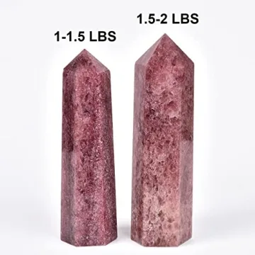 MOGEMT Large Strawberry Quartz Crystal Tower for Healing