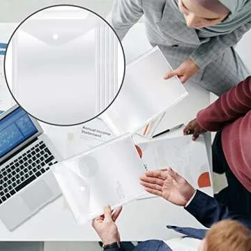 Vmiapxo 40 Pack Clear Storage Envelopes with Snap Closure