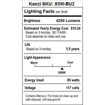 KAEZI 85 Watt Studio Light Bulb for Vibrant Photography